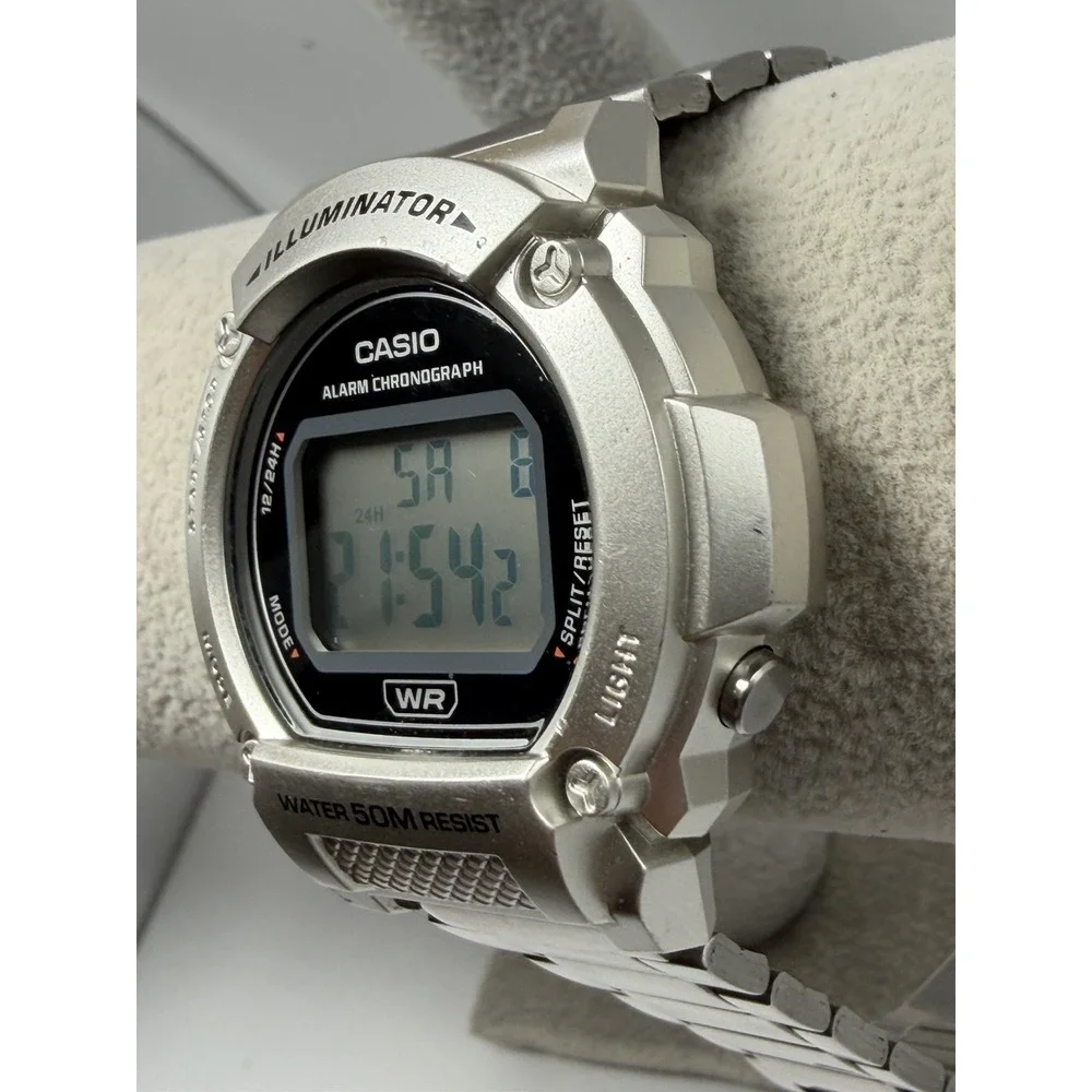 Casio W-219H New Battery Metal Band Mens Watch 47MM 6.75